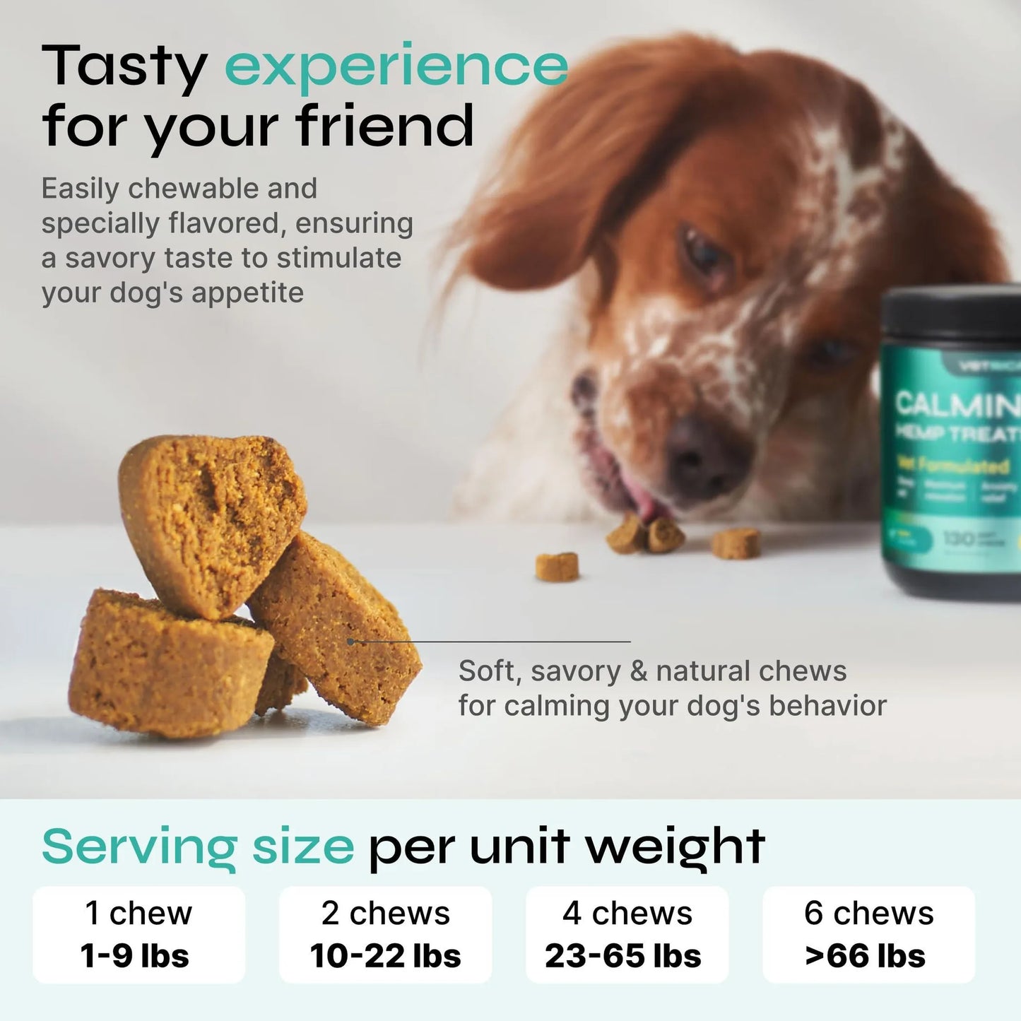 Duck-Flavored Hemp Calming Chews for Dog Anxiety Relief