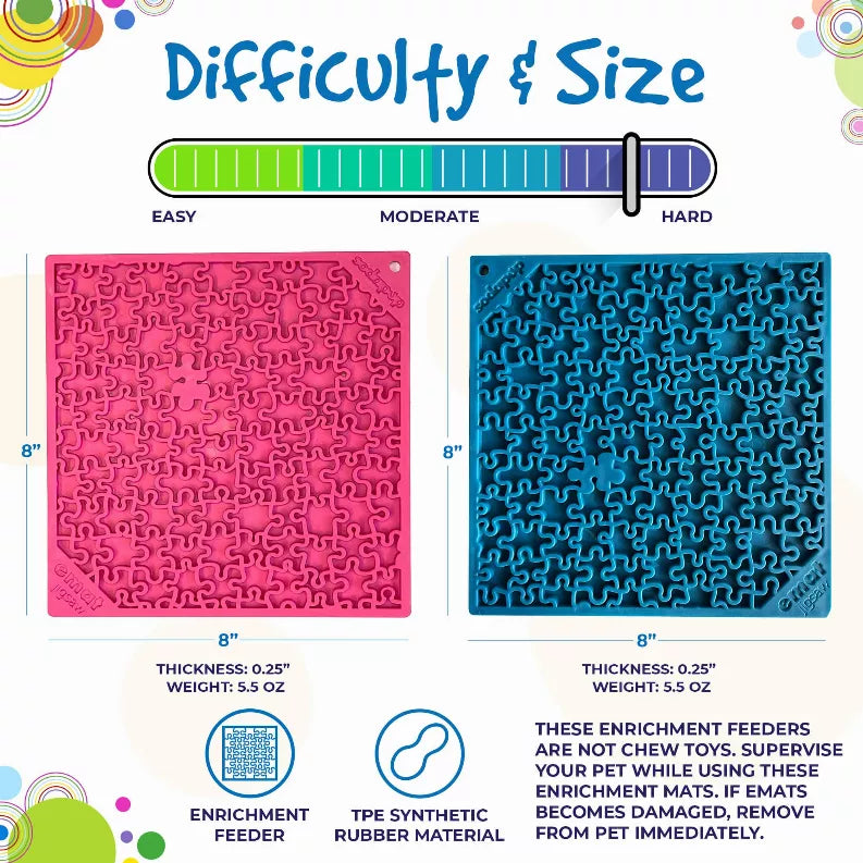 Blue Jigsaw & Pink Jigsaw eMat Lick Mat Bundle – Large
