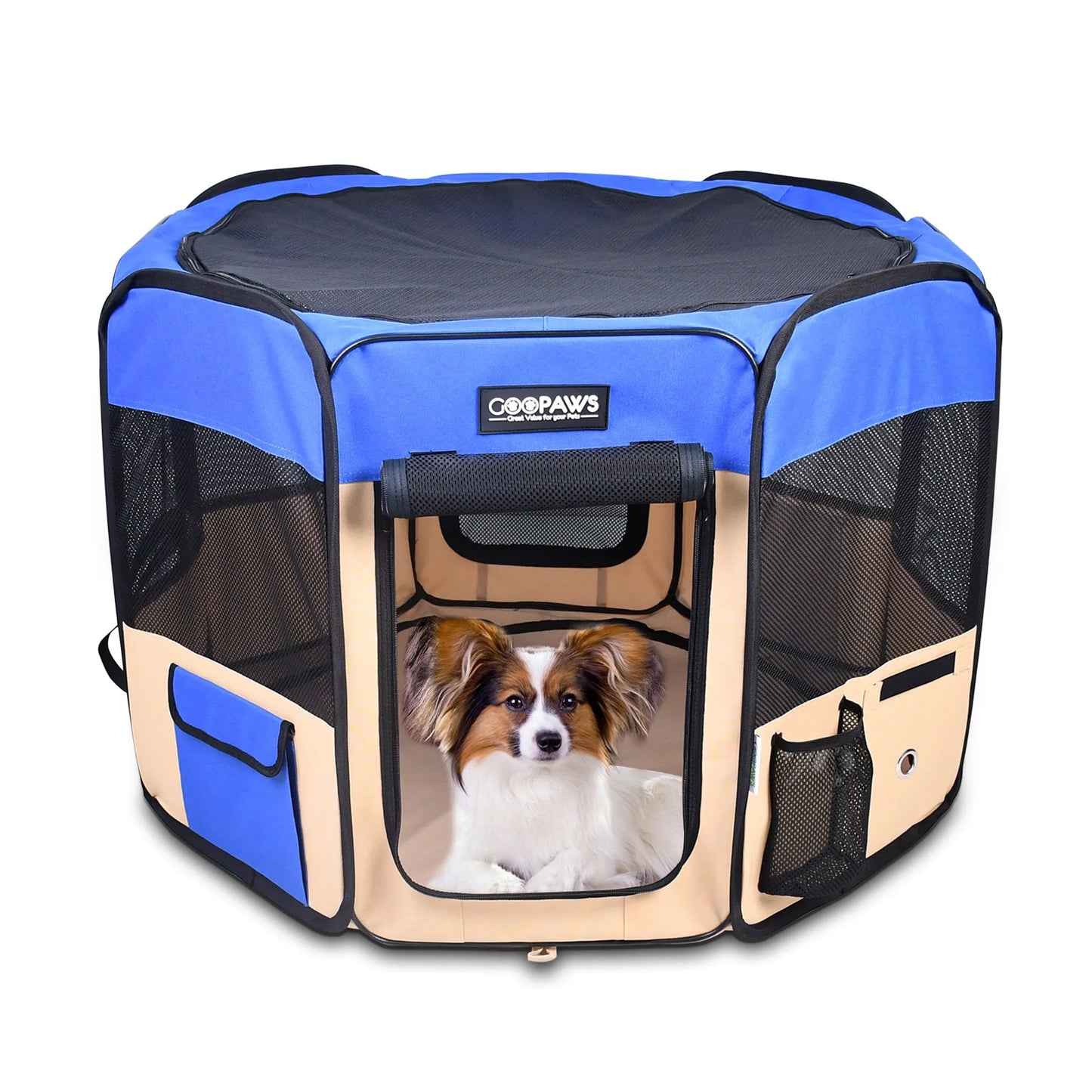 JESPET Portable Soft Dog Exercise Playpen with Carry Bag