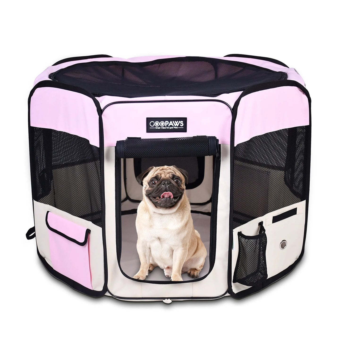 JESPET Portable Soft Dog Exercise Playpen with Carry Bag