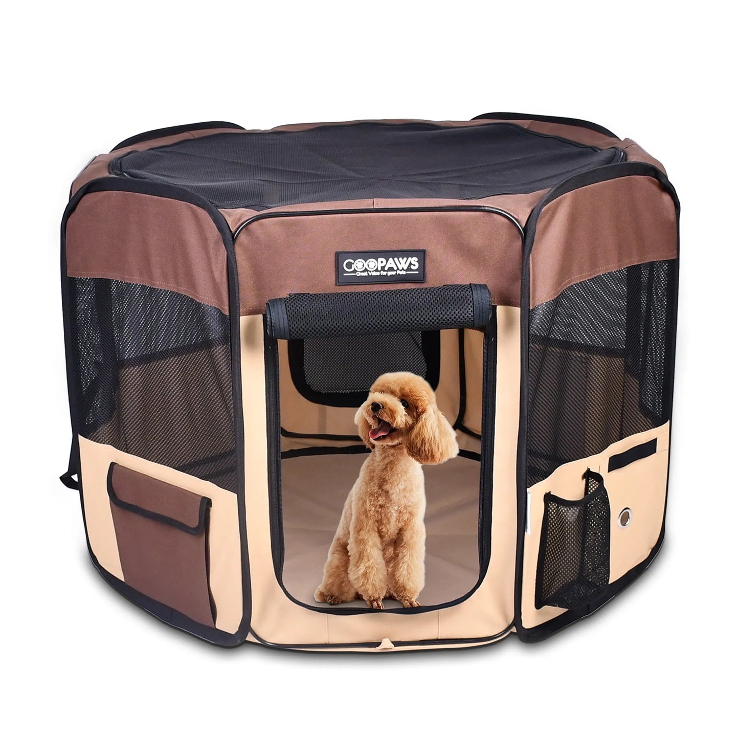 JESPET Portable Soft Dog Exercise Playpen with Carry Bag