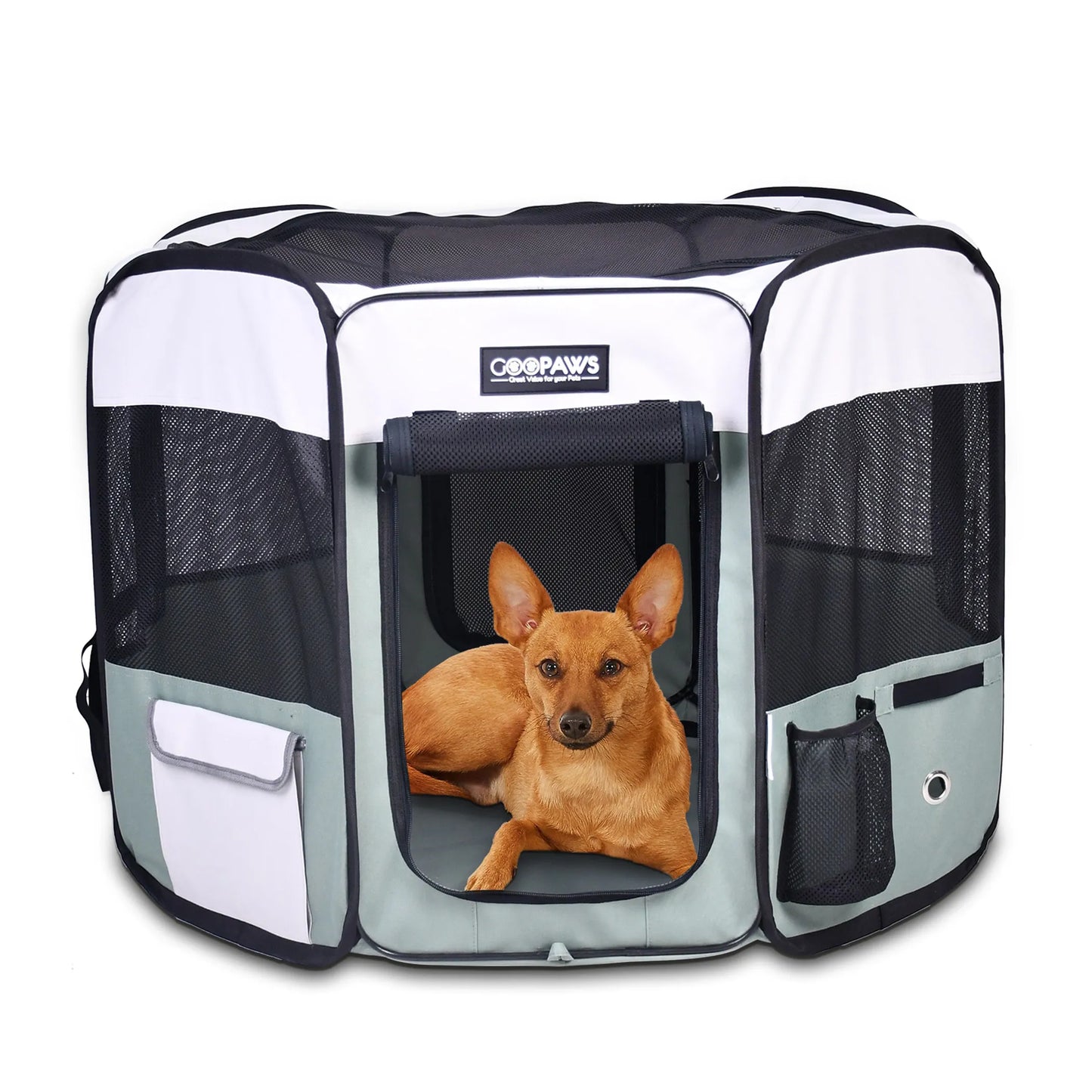 JESPET Portable Soft Dog Exercise Playpen with Carry Bag