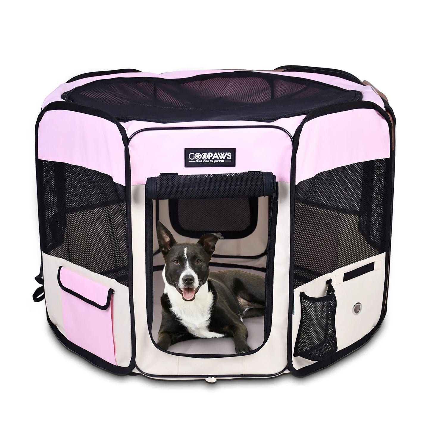 JESPET Portable Soft Dog Exercise Playpen with Carry Bag