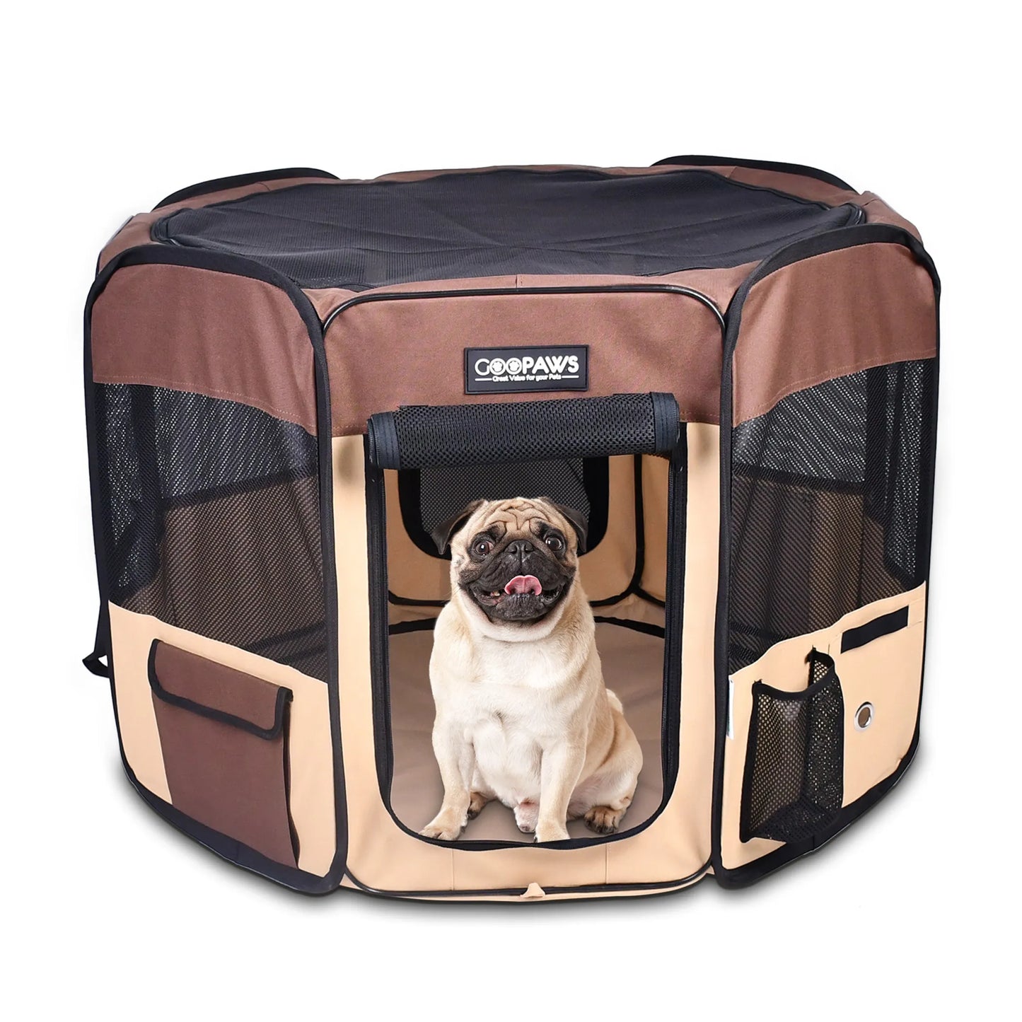 JESPET Portable Soft Dog Exercise Playpen with Carry Bag