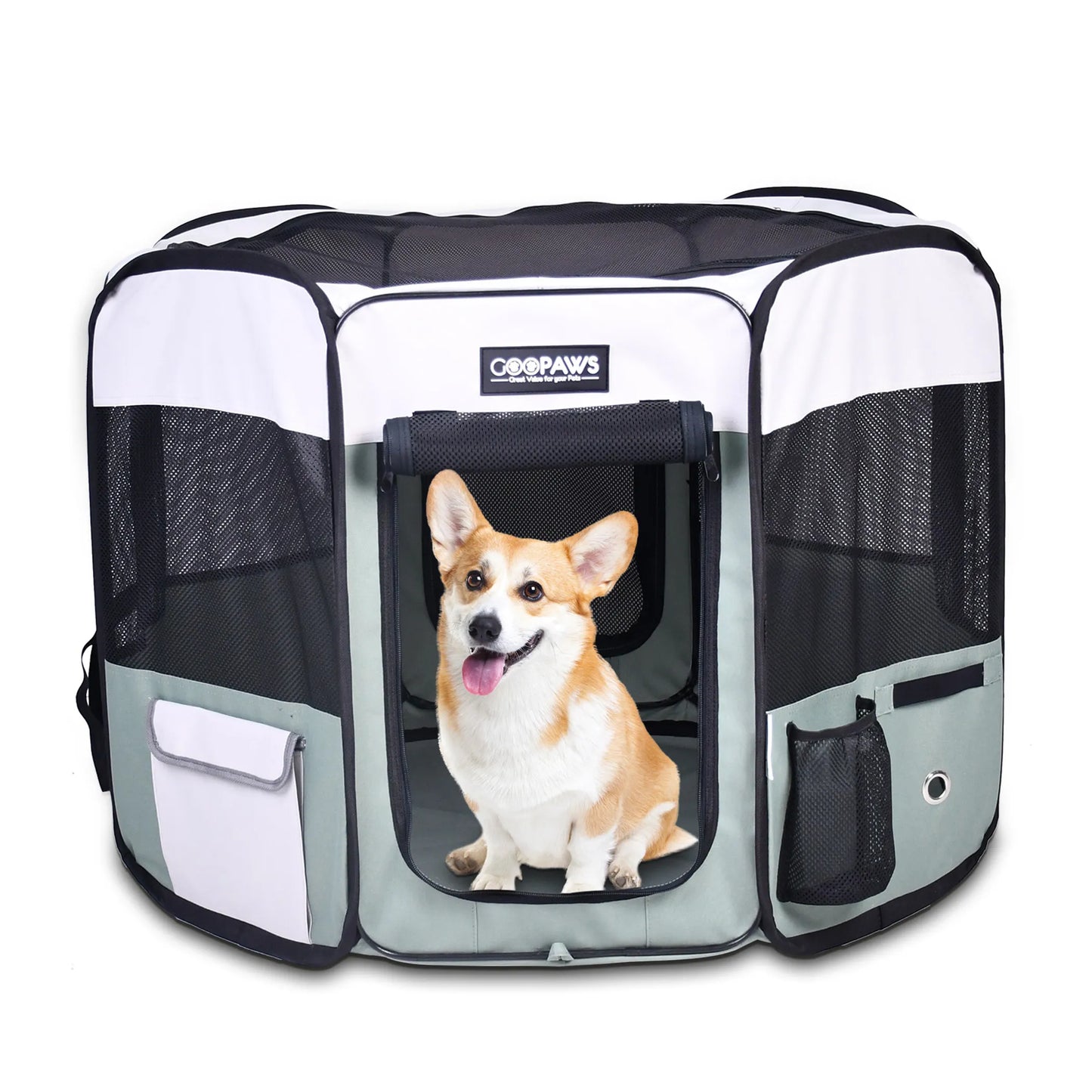 JESPET Portable Soft Dog Exercise Playpen with Carry Bag