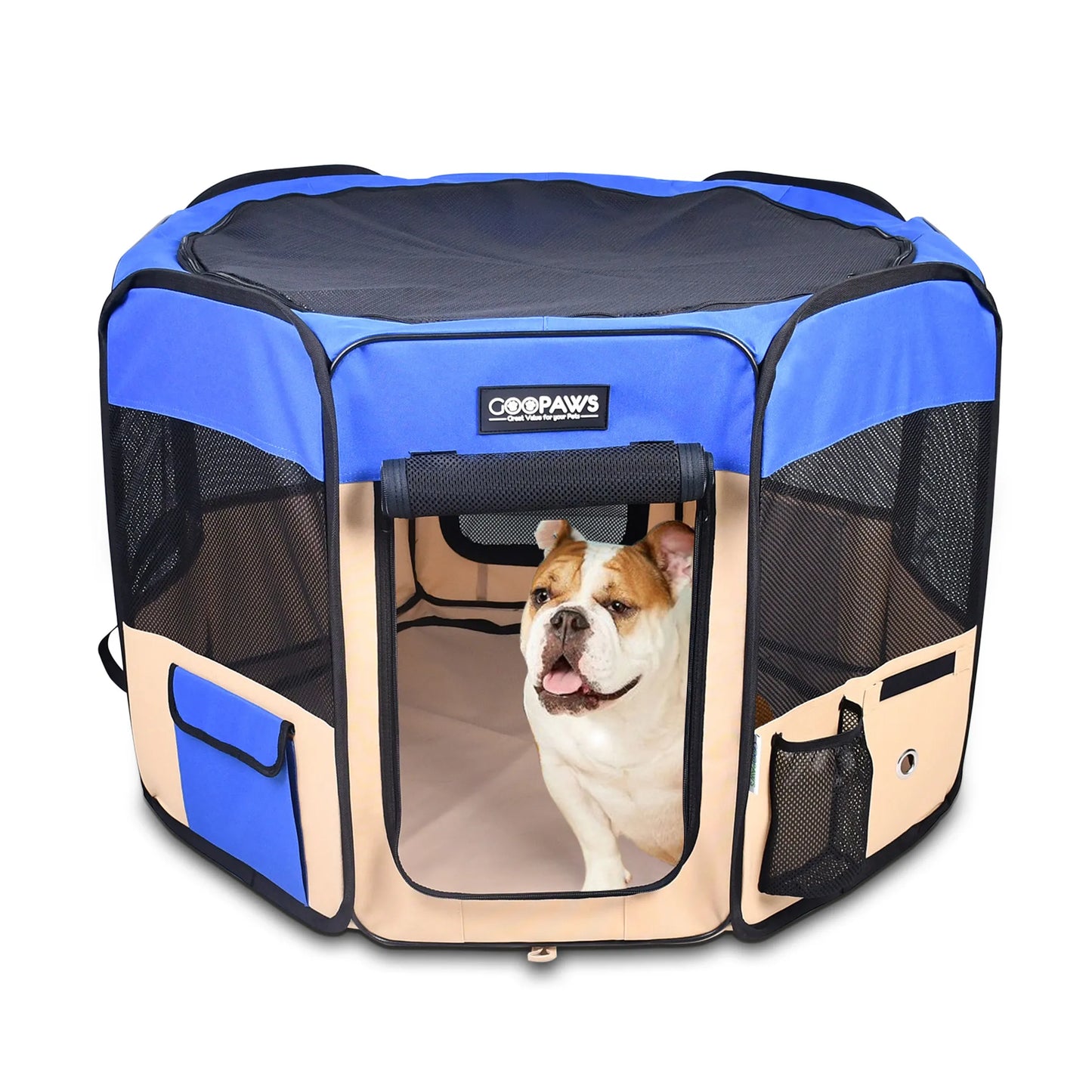 JESPET Portable Soft Dog Exercise Playpen with Carry Bag