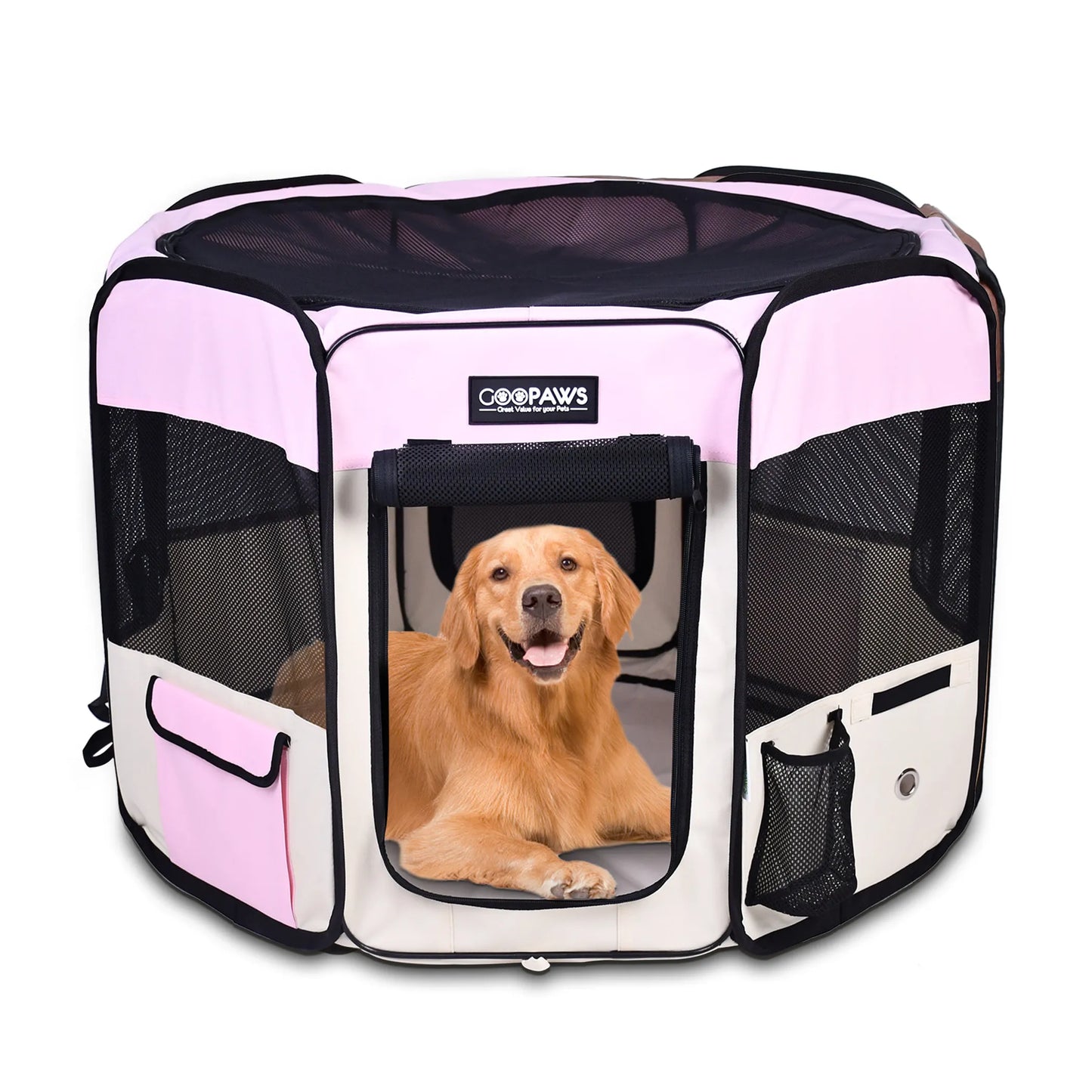 JESPET Portable Soft Dog Exercise Playpen with Carry Bag