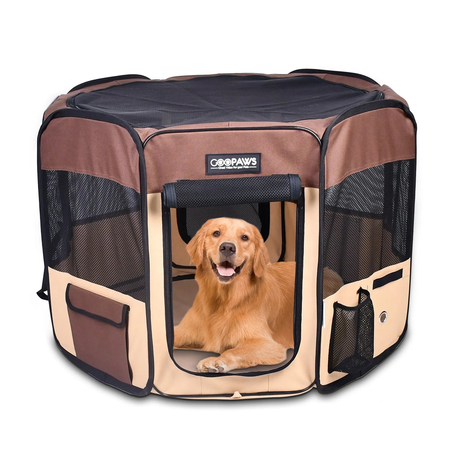 JESPET Portable Soft Dog Exercise Playpen with Carry Bag