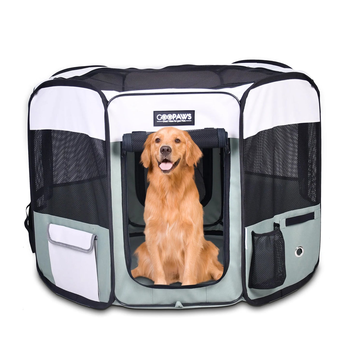 JESPET Portable Soft Dog Exercise Playpen with Carry Bag
