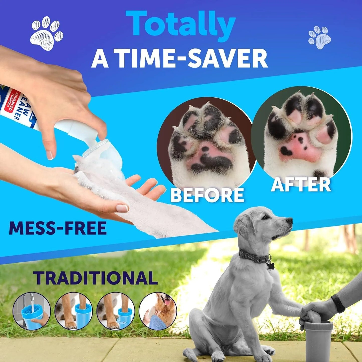 Dog Paw Cleaner Cup — Portable Muddy Paw Washer for After-Walk Cleanup