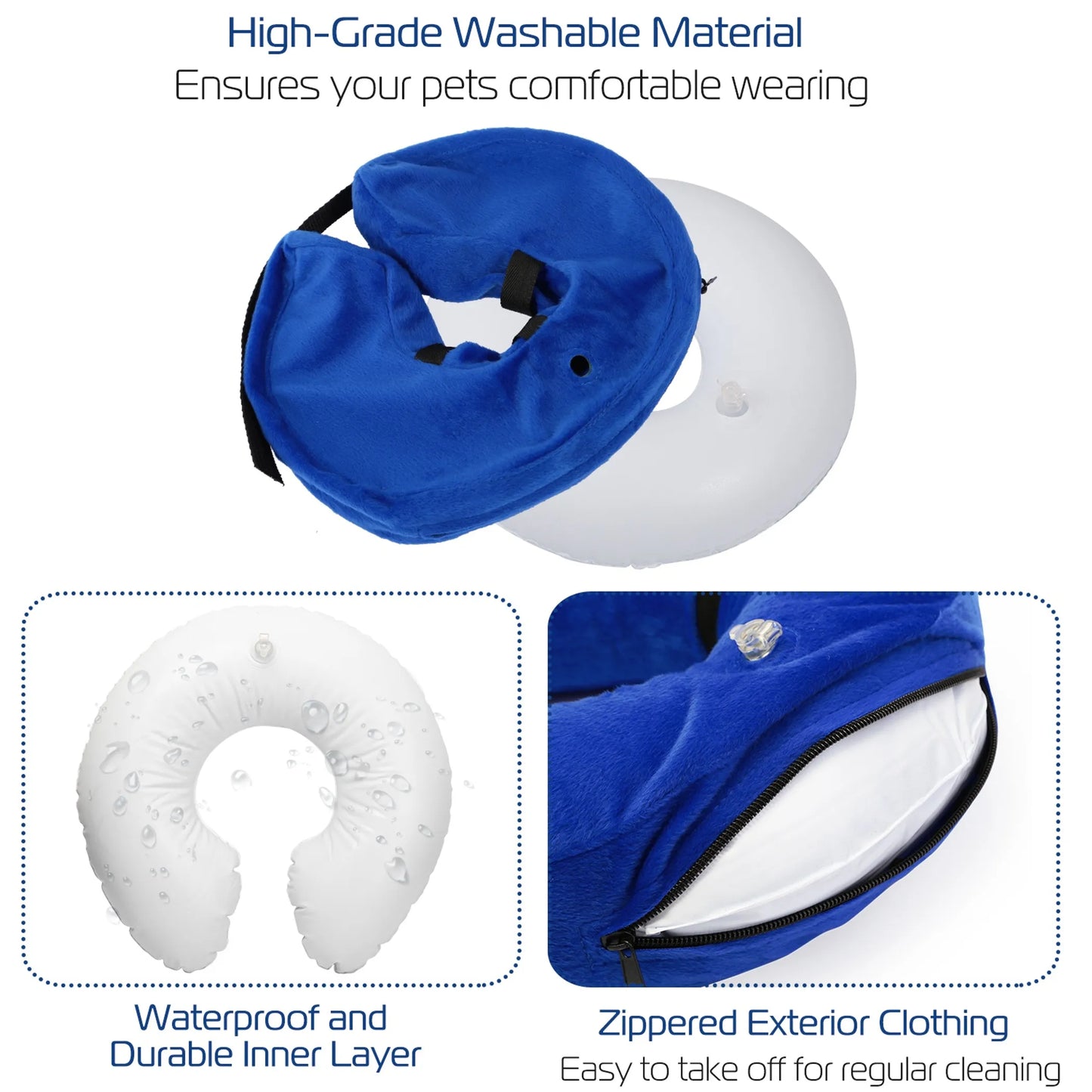 Inflatable Protective Recovery Collar for Dogs