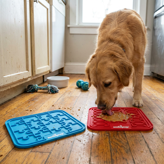 Jigsaw Bones lick mat lifestyle