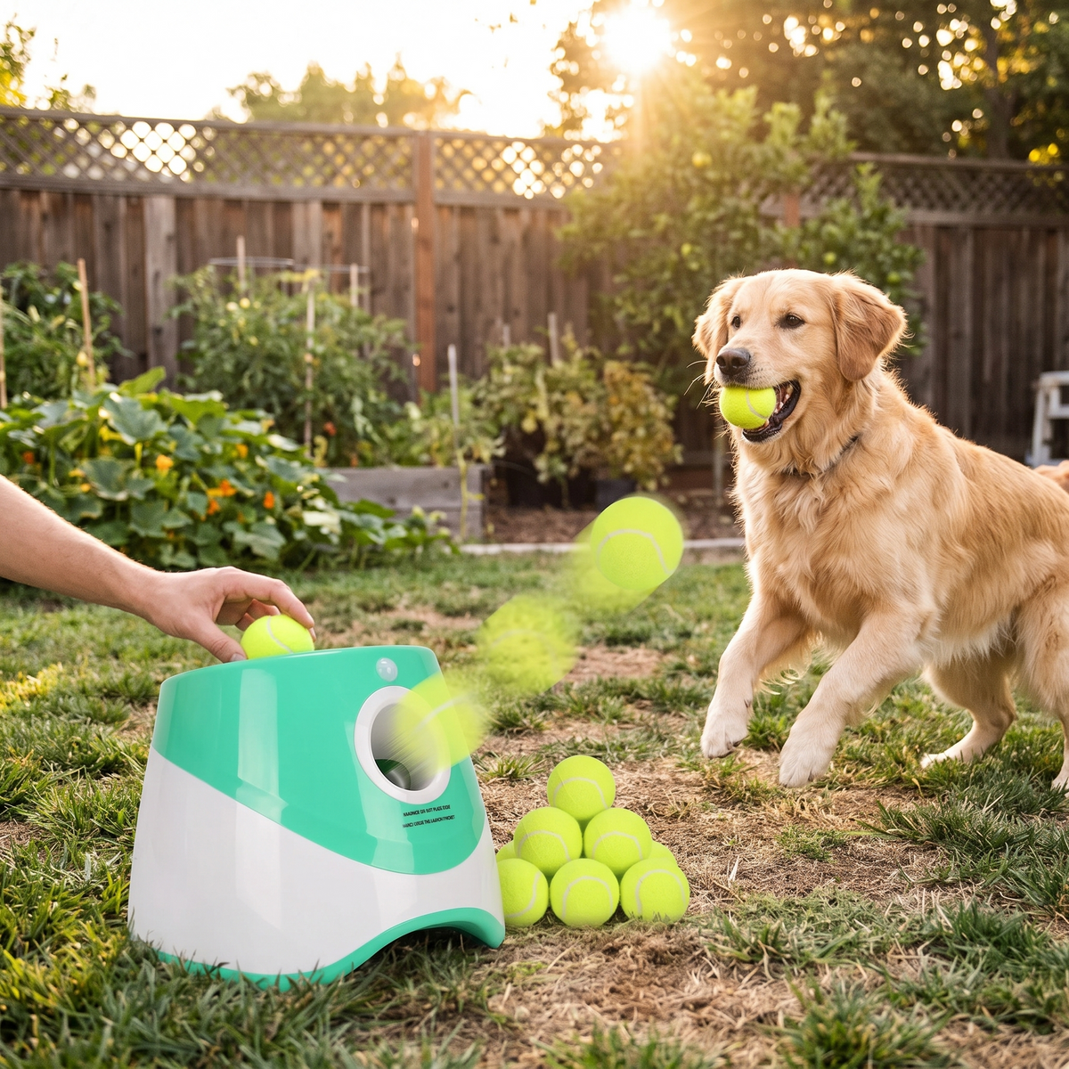 Automatic Dog Ball Launcher lifestyle image