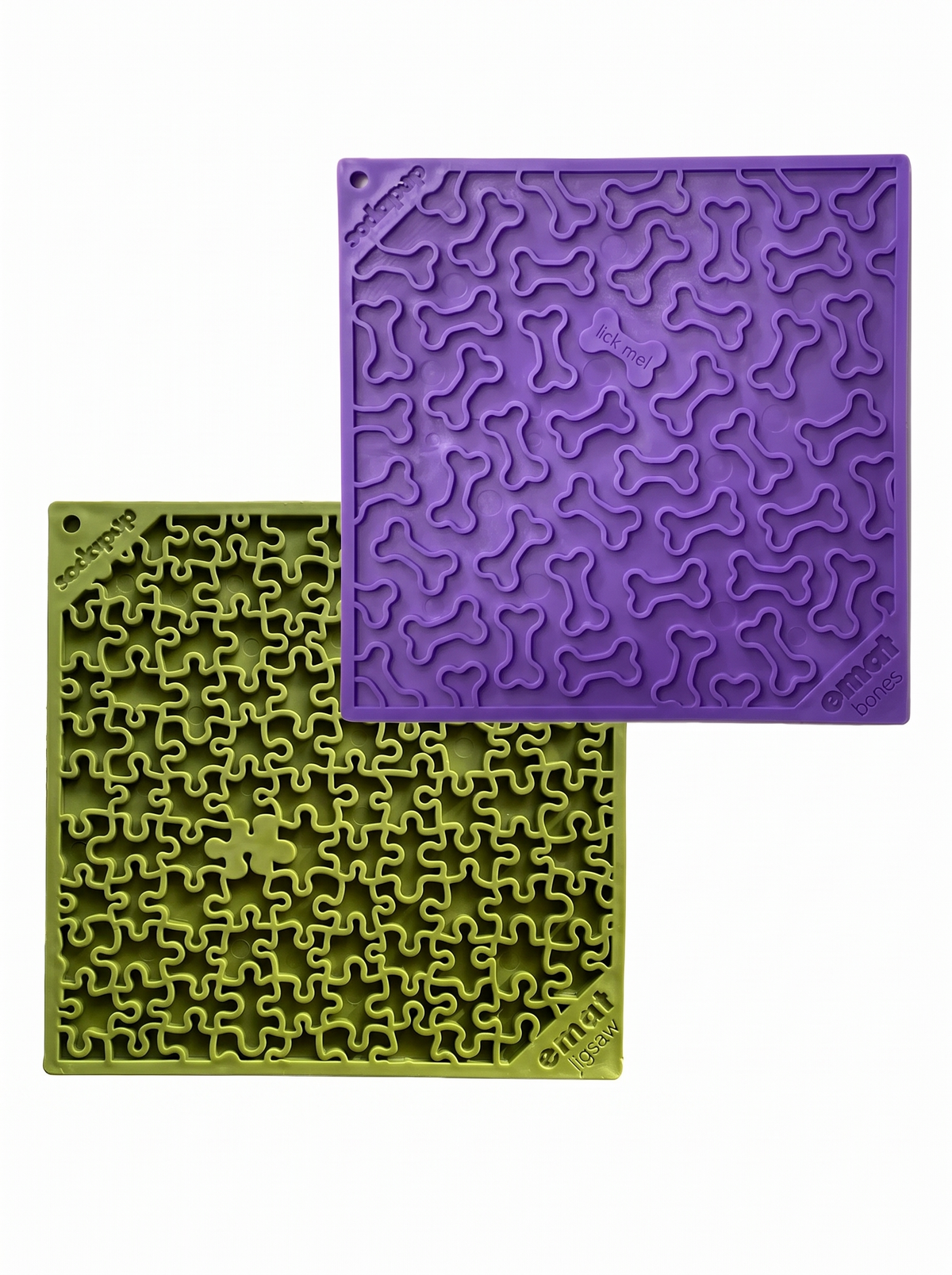 Green Jigsaw & Purple Bones eMat Lick Mat Bundle – Large product photo 3