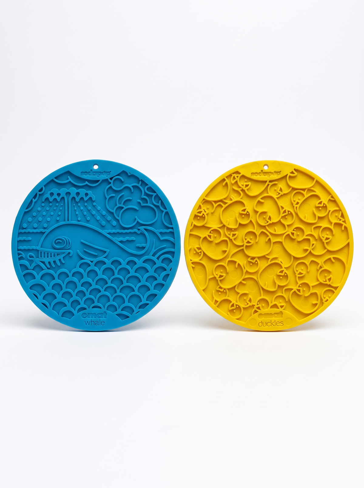 Blue Whale & Yellow Duckies Bathtub eMat Lick Mat Bundle product photo 1