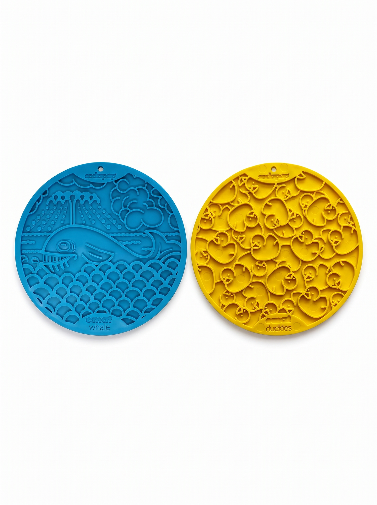 Blue Whale & Yellow Duckies Bathtub eMat Lick Mat Bundle product photo 2