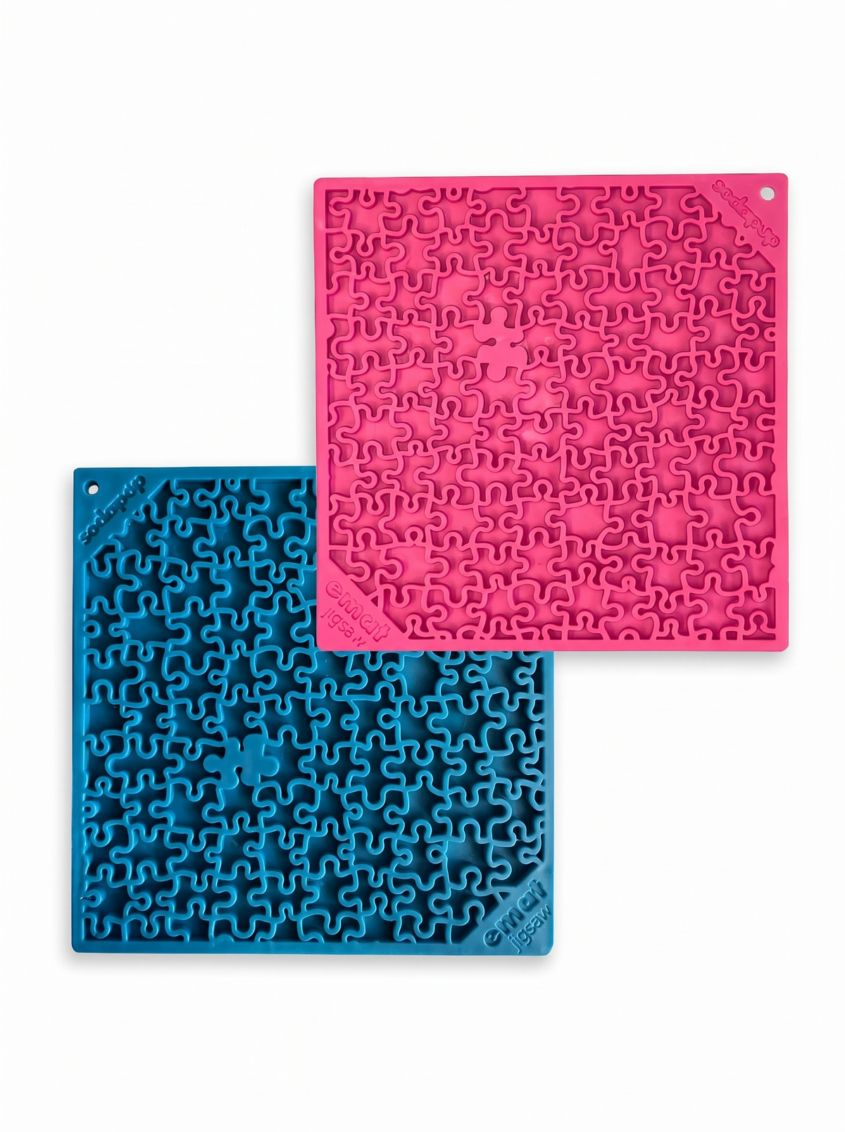 Blue Jigsaw & Pink Jigsaw eMat Lick Mat Bundle – Large product photo 1