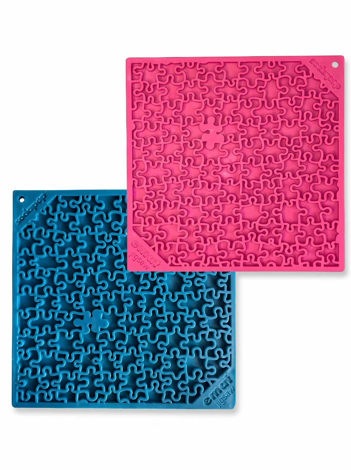 Blue Jigsaw & Pink Jigsaw eMat Lick Mat Bundle – Large product photo 3