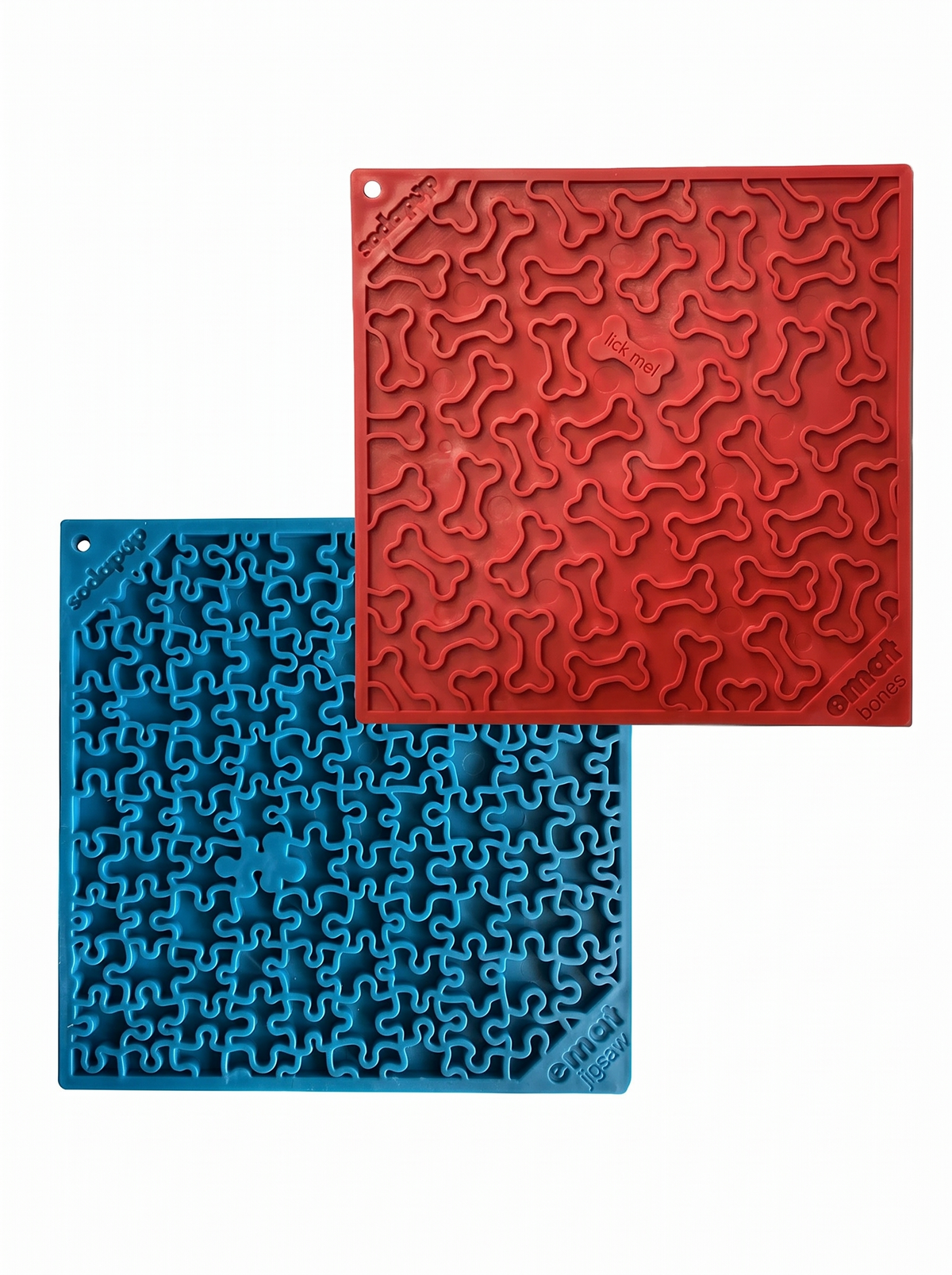 Blue Jigsaw & Red Bones eMat Lick Mat Bundle – Large product photo 2