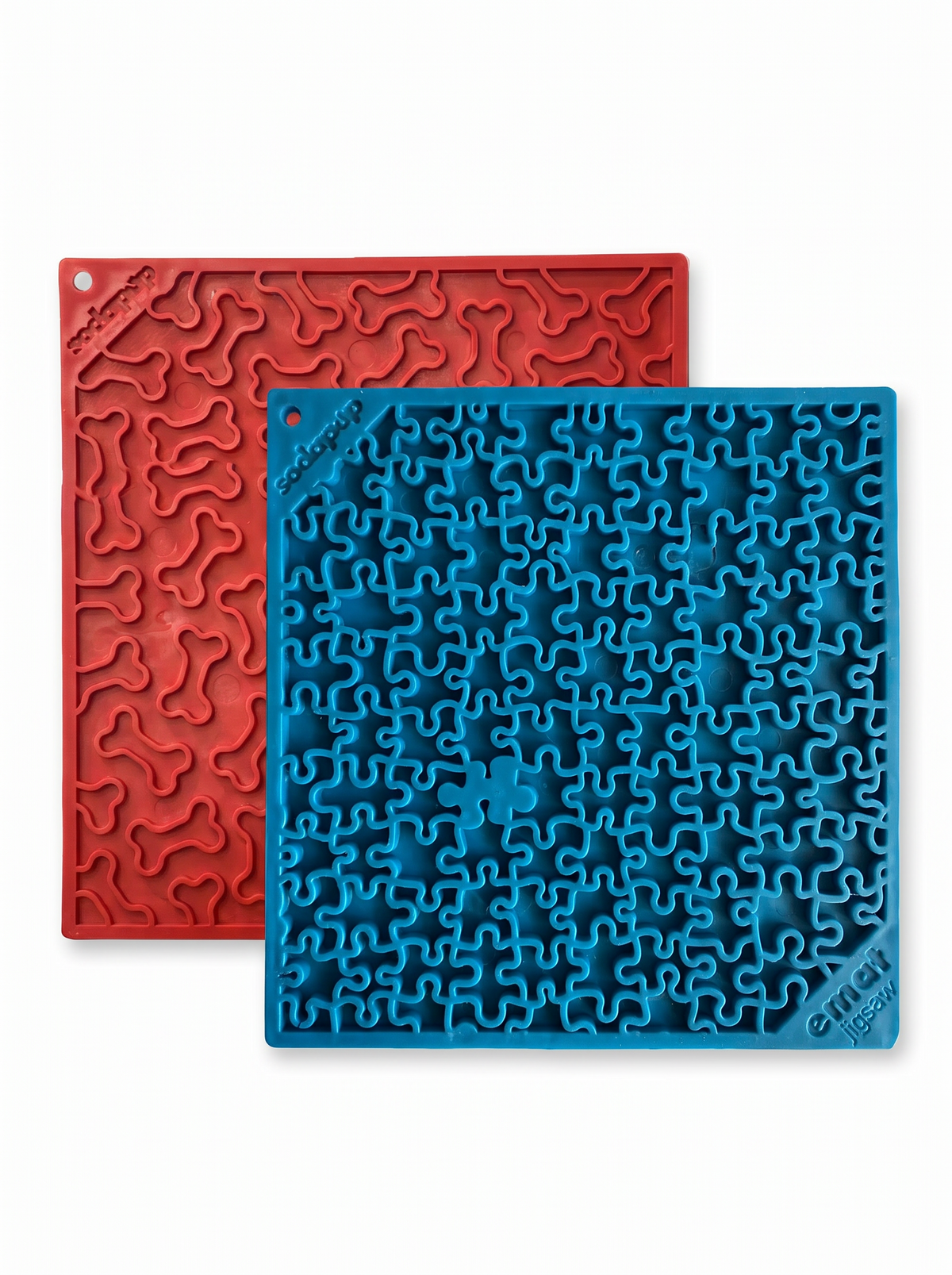 Blue Jigsaw & Red Bones eMat Lick Mat Bundle – Large product photo 1